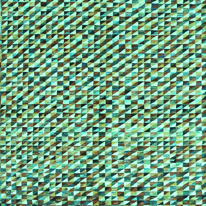 Machine Washable Abstract Turquoise Contemporary Area Rugs, wshcon2892turq