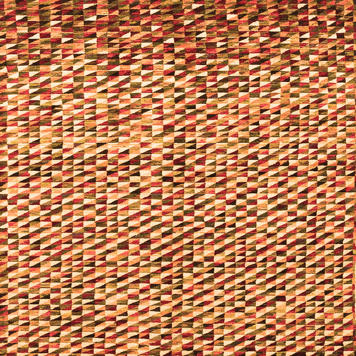 Round Machine Washable Abstract Orange Contemporary Area Rugs, wshcon2892org