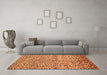 Machine Washable Abstract Orange Contemporary Area Rugs in a Living Room, wshcon2892org