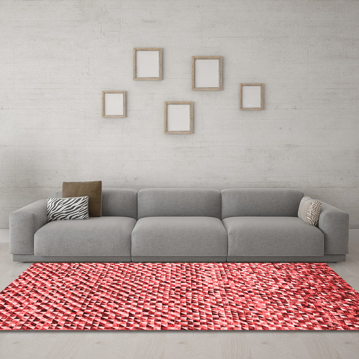 Contemporary Red Washable Rugs