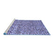 Sideview of Machine Washable Abstract Blue Contemporary Rug, wshcon2892blu