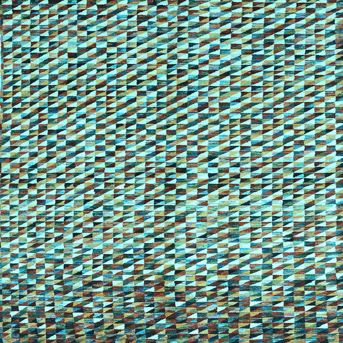 Square Abstract Light Blue Contemporary Rug, con2892lblu