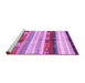 Sideview of Machine Washable Abstract Purple Contemporary Area Rugs, wshcon2893pur