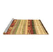 Sideview of Machine Washable Abstract Brown Contemporary Rug, wshcon2893brn