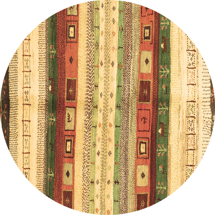 Round Machine Washable Abstract Brown Contemporary Rug, wshcon2893brn