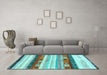 Machine Washable Abstract Light Blue Contemporary Rug in a Living Room, wshcon2893lblu