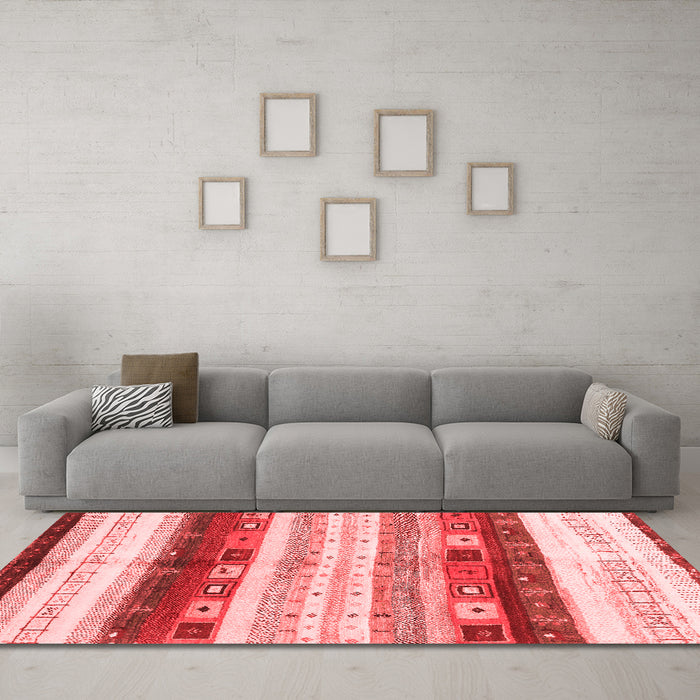 Contemporary Red Washable Rugs