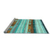 Sideview of Machine Washable Abstract Light Blue Contemporary Rug, wshcon2893lblu