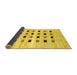 Sideview of Solid Yellow Modern Rug, con2894yw