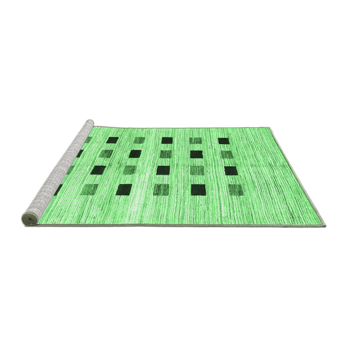 Sideview of Machine Washable Solid Emerald Green Modern Area Rugs, wshcon2894emgrn
