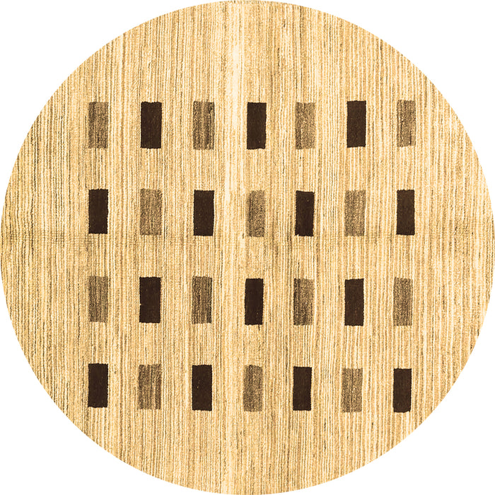 Round Solid Brown Modern Rug, con2894brn