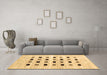 Machine Washable Solid Brown Modern Rug in a Living Room,, wshcon2894brn