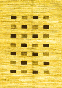 Solid Yellow Modern Rug, con2894yw