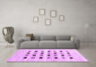 Machine Washable Solid Purple Modern Area Rugs in a Living Room, wshcon2894pur