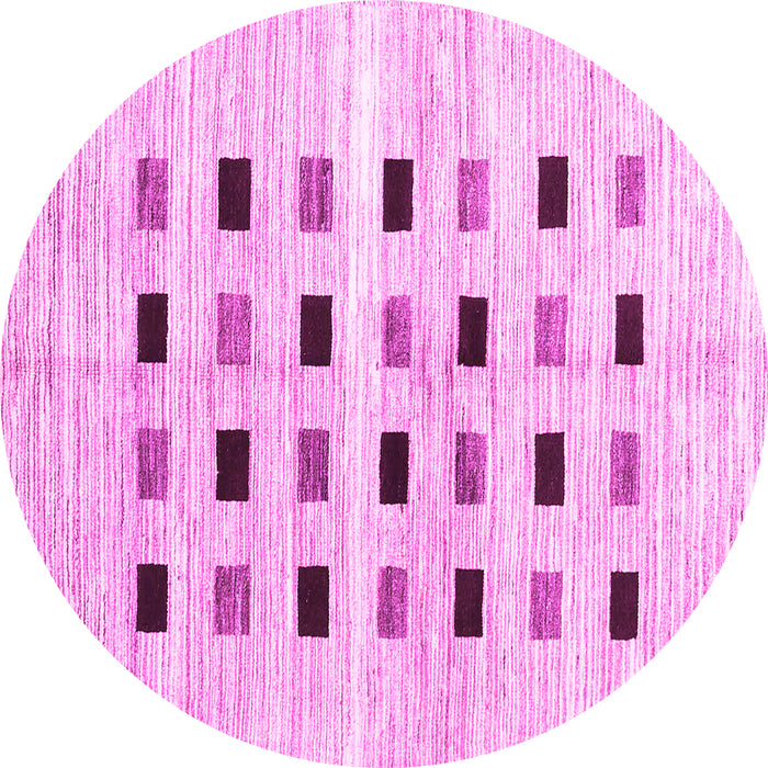Round Solid Pink Modern Rug, con2894pnk