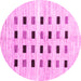 Round Solid Pink Modern Rug, con2894pnk