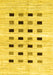 Machine Washable Solid Yellow Modern Rug, wshcon2894yw