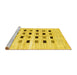 Sideview of Machine Washable Solid Yellow Modern Rug, wshcon2894yw