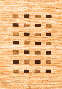 Solid Orange Modern Rug, con2894org