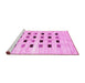 Sideview of Machine Washable Solid Pink Modern Rug, wshcon2894pnk
