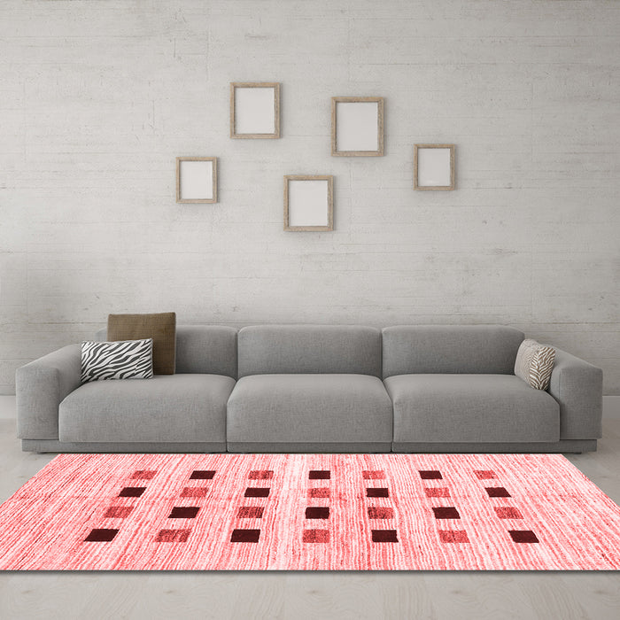 Modern Red Washable Rugs