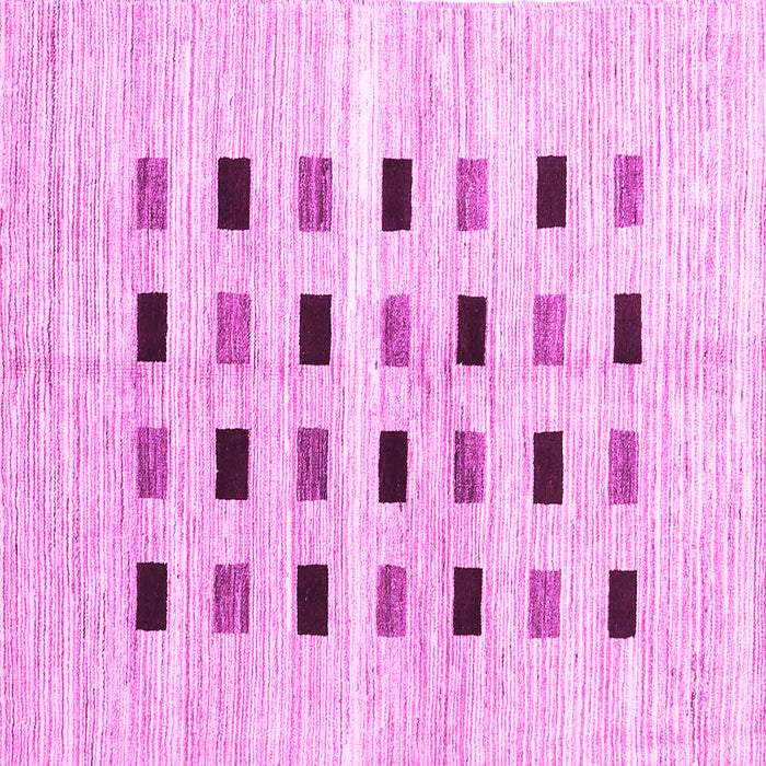 Square Solid Pink Modern Rug, con2894pnk