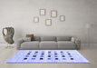 Machine Washable Solid Blue Modern Rug in a Living Room, wshcon2894blu