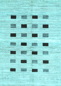 Solid Light Blue Modern Rug, con2894lblu