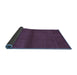 Sideview of Abstract Blue Contemporary Rug, con2895blu