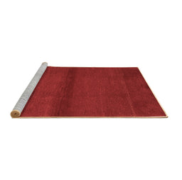 Sideview of Machine Washable Abstract Brown Contemporary Rug, wshcon2895brn