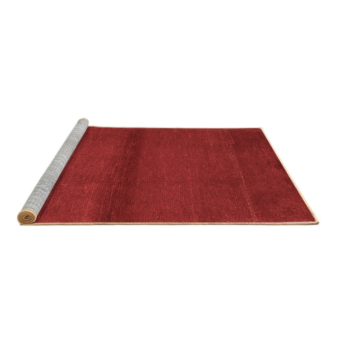 Sideview of Machine Washable Abstract Brown Contemporary Rug, wshcon2895brn