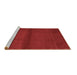 Sideview of Machine Washable Abstract Brown Contemporary Rug, wshcon2895brn