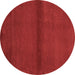 Round Abstract Brown Contemporary Rug, con2895brn