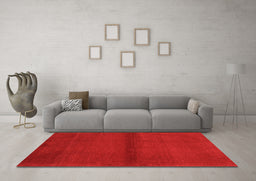 Machine Washable Abstract Orange Contemporary Area Rugs in a Living Room, wshcon2895org