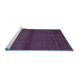 Sideview of Machine Washable Abstract Blue Contemporary Rug, wshcon2895blu
