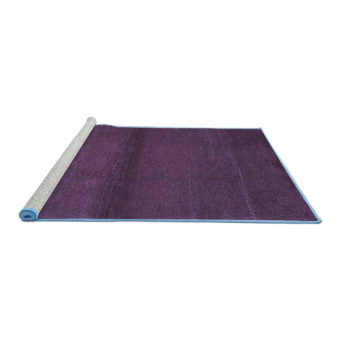 Sideview of Machine Washable Abstract Blue Contemporary Rug, wshcon2895blu