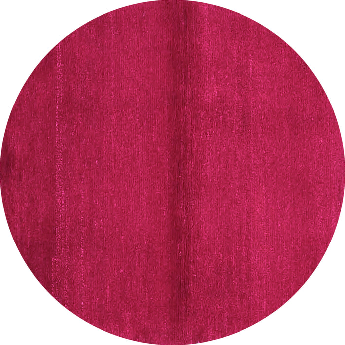 Round Machine Washable Abstract Pink Contemporary Rug, wshcon2895pnk