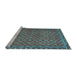 Sideview of Machine Washable Abstract Light Blue Contemporary Rug, wshcon2896lblu