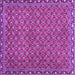 Square Abstract Purple Contemporary Rug, con2896pur