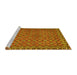 Sideview of Machine Washable Abstract Yellow Contemporary Rug, wshcon2896yw