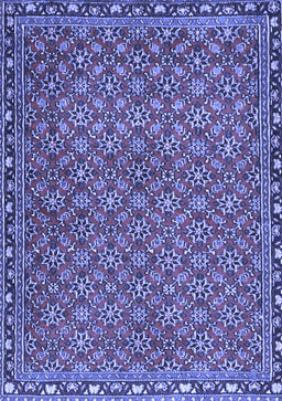 Abstract Blue Contemporary Rug, con2896blu