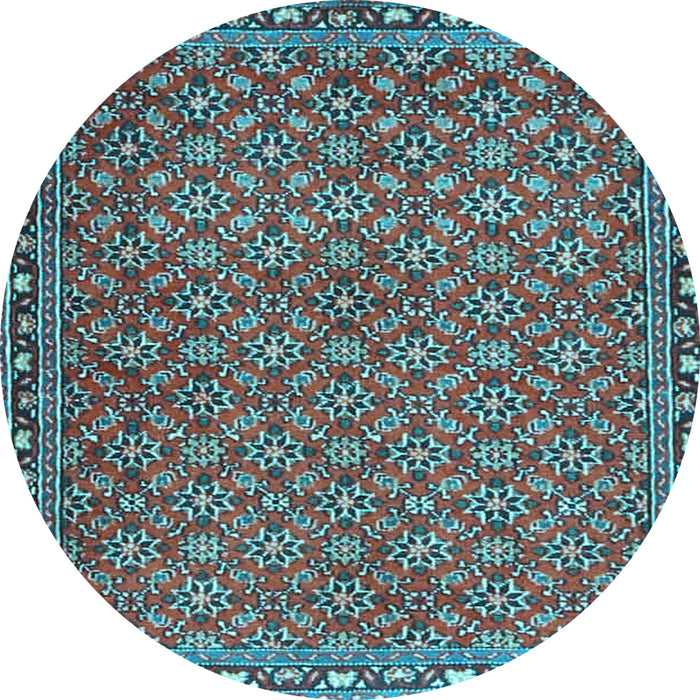 Round Machine Washable Abstract Light Blue Contemporary Rug, wshcon2896lblu
