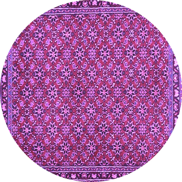 Round Machine Washable Abstract Purple Contemporary Area Rugs, wshcon2896pur