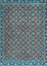 Abstract Light Blue Contemporary Rug, con2896lblu