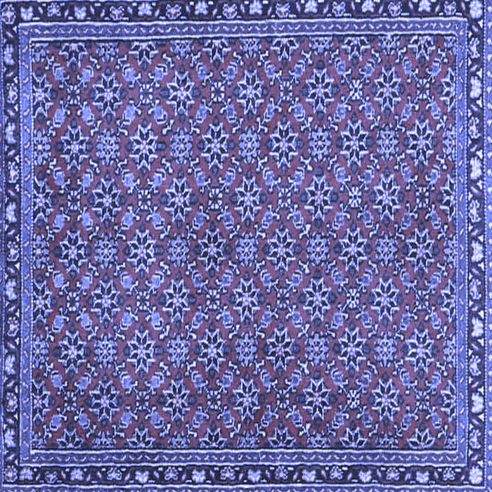 Square Machine Washable Abstract Blue Contemporary Rug, wshcon2896blu