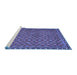 Sideview of Machine Washable Abstract Blue Contemporary Rug, wshcon2896blu