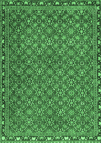 Abstract Emerald Green Contemporary Rug, con2896emgrn