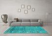 Machine Washable Abstract Light Blue Contemporary Rug in a Living Room, wshcon2897lblu