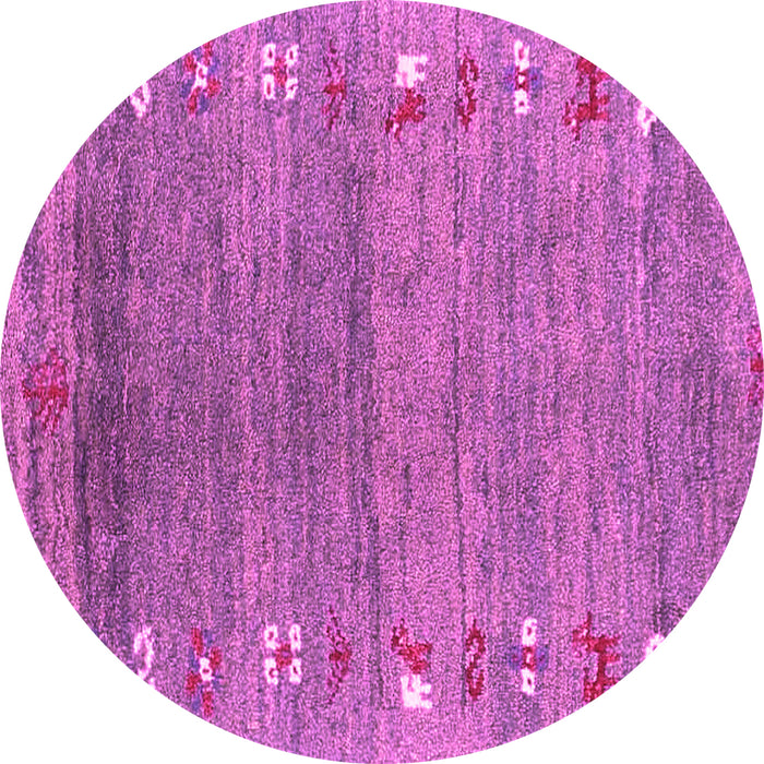 Round Abstract Pink Contemporary Rug, con2897pnk