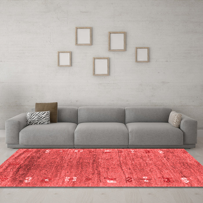 Contemporary Red Washable Rugs